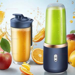 더블 컵 다기능 Juicer USB 충전식 과일 믹서기 6 블레이드 전기 휴대용 Juicer 과일 스무디 밀크 쉐이크 믹서