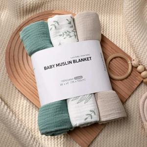 아기 Swaddle 담요 남여 Swaddle Wrap 부드러운 실크 모슬린 남여 수신 담요 아기 담요 신생아 아기 Swaddle 담요