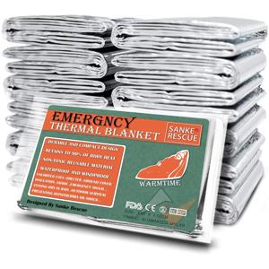 4pcs 비상 Mylar 열 담요 호일 공간 담요 NASA 바디 워머 야외 응급 처치 캠핑 하이킹 여행을 위해 설계