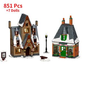 76388 Hogsmeade Village 방문 빌딩 블록 모델 20 주년 기념 세트 소녀를위한 벽돌 장난감 아이디어를위한 크리스마스 선물