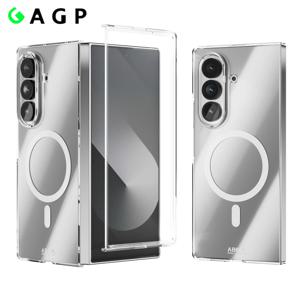 맥세이프 Z 폴드 7 케이스 투명 하드 PC 폴딩 케이스 삼성 갤럭시 Z 폴드 7 6 5 4 5G 마그네틱 울트라 씬 폴드7 커버