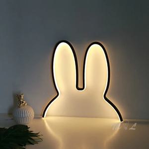 토끼 Led 밤 빛 현대 USB 책상 램프 어린이 키즈 룸 조명 크리스마스 선물 5W 귀여운 밤 램프 홈 데코 조명기구