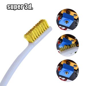 1Pcs 3D 프린터 도구 구리 와이어 칫솔 노즐 브러시 청소 노즐 가열 블록 핫 엔드 핫 베드 클리너 Derusting