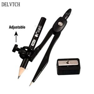 3Pcs 아트 디자인 드로잉에 대 한 연필 깎이와 금속 나침반 세트 사무실 학교 학생 시험 수학 기하학 제도 용품