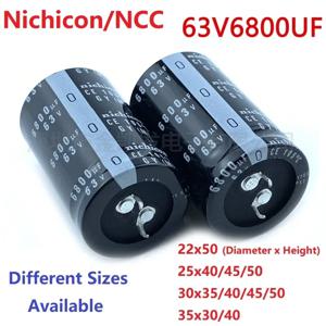 2 개/몫 일본 Nichicon/NCC 6800 미크로포맷 63V 63V6800uF 22x50 25x40/45/50 30x35/40/45/50 35x30/40 스냅인 PSU 증폭기 커패시터