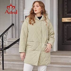 Astrid-캐주얼 후드 퀼트 파카 다운 재킷 여성용, 따뜻한 단색, 오버사이즈, 루즈핏, 가을 겨울, 2022 신제품