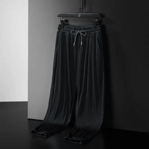 남성 여름 얼음 실크 모달 잠옷 얇은 긴 바지 홈 레저 바지 대형 에어컨 바지 편안한 속옷