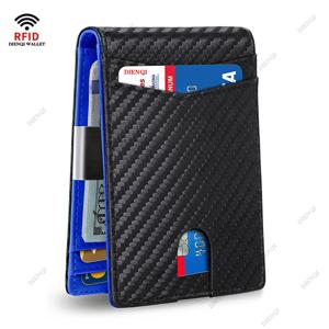 Rfid Microfier 가죽 럭셔리 남성용 지갑 돈 가방 슬림 얇은 남자 카드 홀더 지갑 남성용 짧은 지갑 남성용 Vallet Billfold