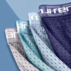 남성 팬티 복서 남성 속옷 Boxershorts 남성 Ropa Interior Hombre Calzoncillos 통기성 메쉬 아이스 실크 남성 복서 반바지