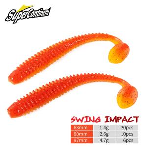 2023 핫 임팩트 링 쉐이드 낚시 루어 소프트 63mm 80mm 97mm 플라스틱 미끼 Swimbait Jigging LureBait 퍼치 미끼