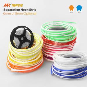 6/8mm 5M/롤 DIY 별도의 실리콘 네온 스트립 120Led S-Bendable 새로 유연한 Led 테이프 LED 네온 사인 방수 IP67