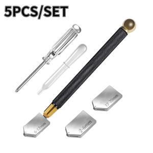 유리 타일 절단 수동 도구에 대 한 5PCS 다이아몬드 유리 커터 2-20mm 유리, 세라믹 타일 절단 도구 DIY 유리 절단 세트