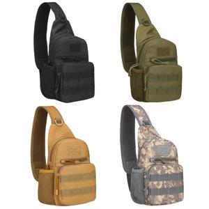 야외 스포츠 슬링 가방 Molle Crossbody 팩 오토바이 가슴 어깨 배낭 하이킹 캠핑 여행 사냥