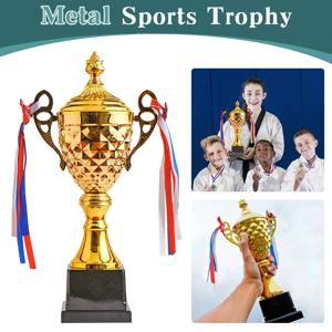 골드 트로피 컵, 축구 트로피, 금속 스포츠 트로피, 수상자, 어린이 및 성인용 상 트로피, 높이 33cm