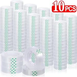 1-10PCS 강력한 끈적 투명 테이프 보이지 않는 접착 포장 테이프 포장 투명 테이프 홈 오피스 학교 용품