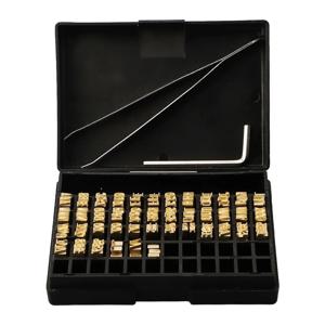 120pcs 코딩 기계 단어 곡물 2*4*15cm 핫 스탬프 구리 문자 열 리본 인쇄 글꼴 반자동 도구