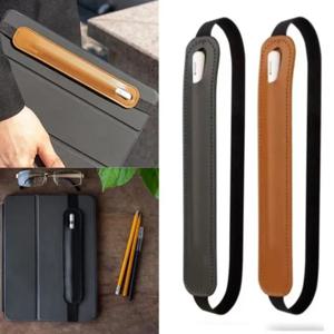 PU 가죽 탄성 밴드 스타일러스 펜 슬리브 파우치 Apple Pencil 케이스 용 IPad IPencil 1 2 용 분실 방지 부착 보호 가방