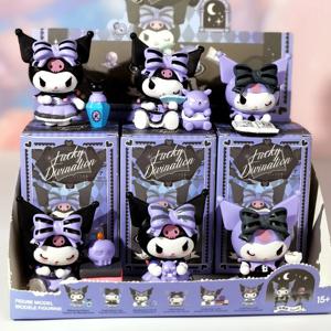 6Pcs 세트 Sanrio Kuromi 블라인드 박스 행운의 운세 시리즈 액션 피규어 인형 서프라이즈 박스 귀여운 모델 애니메이션 피규어 컬렉션 장난감