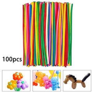 100pcs 다채로운 트위스트 풍선 매직-긴 스트립 라텍스 260Q Ballon 생일 파티 웨딩 장식 DIY 동물 모델링