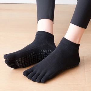 필라테스 댄스 체육관 요가 양말 코튼 다섯 손가락 미끄럼 방지 스포츠 양말 통기성 빠른 건조 탄력 피트니스 양말