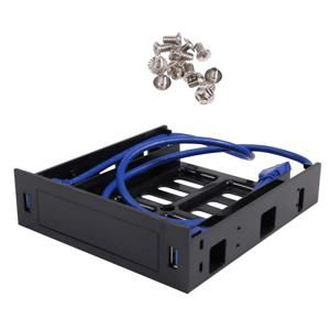 USB 3.0 전면 패널 5.25 플로피-광학 드라이브 베이 트레이 브래킷, 3.5 인치 장치, HDD 또는 2.5 인치 SSD, HDD, 2 개