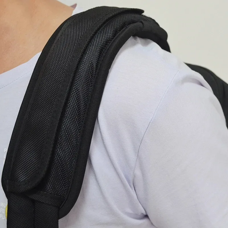 검은 색 체중 감소 어깨 패드 듀얼 배낭 스트레스 감소 더 넓은 체중 감소 Schoolbag 어깨 스트랩