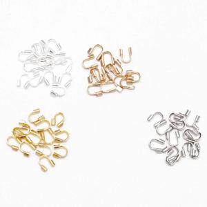 쥬얼리 제작용 와이어 가드 보호대, U 모양 액세서리 걸쇠 커넥터, 30-100 개, 4.5x4mm