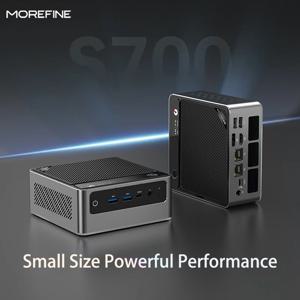 MOREFINE S700 미니 PC Intel Ultra 7 155H CPU 32GB DDR5 2TB NVMe M.2 SSD 트리플 디스플레이 출력 WiFi6E BT5.3 컴퓨터 게임 PC