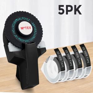 Dymo 3D 엠보싱 라벨 프린터, B90 Dymo 12965 수동 라벨러 타자기 또는 3PK Dymo 라벨 테이프와 유사, Motex E101