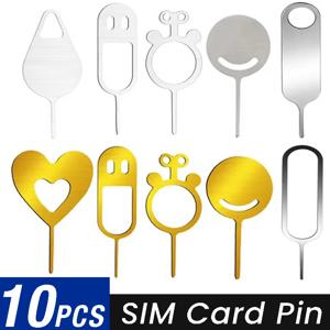 10Pcs SIM 카드 제거 도구 트레이 꺼내기 핀 바늘 오프너 이젝터 iPhone iPad HTC Samsung Galaxy sim 카드 리무버
