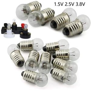 E10 미니 전구, 물리적 전기 실험 표시등, 백열 전구, 오래된 조명, 1.5V, 2.5V, 3.8V, 0.3A, 10 개