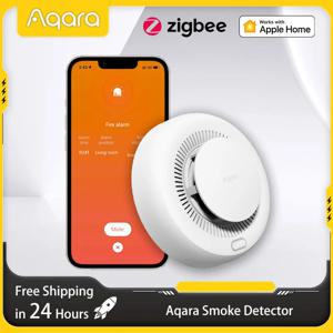 Aqara 연기 경보 감지기 Zigbee 3.0 Xiaomi Homekit 홈 어시스턴트 용 고감도 연기 감지 연기 감지기 센서
