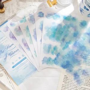 12Pcs 꿈 수채화 패키지 재료 프라이머 DIY 장식 스티커 장식 문구 스티커 스크랩북 210*100mm