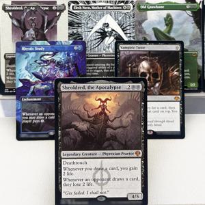 ONE ELD AFR MID HOLO12-Ⅰ01 Tcg 프록시 매직 카드 Sheoldred, the Apocalypse Rhystic Study Vampiric Tutor Smothering Tithe 수집