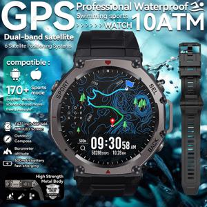 T-Rex 3 울트라 GPS 스마트 시계 5 ATM 방수 내장 듀얼 밴드 GNSS 나침반 군사 스포츠 Smartwatch Men 2025 Xiaomi의 새로운 기능