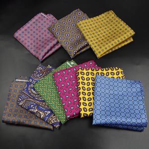 남성 패션 포켓 스퀘어 손수건 부드러운 참신 브라운 그린 컬러 Hankies 남성용 도트 꽃 Bowtie 웨딩 비즈니스 선물
