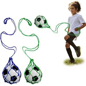 1PC 축구 셀프 트레이너 킥 네트 포켓 전문 야외 스포츠 나일론 네트 농구 가방 솔리드 메쉬 축구 공 운반 가방