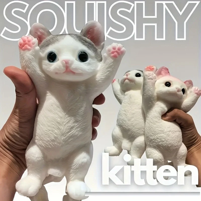 1Pc Squishy 귀여운 고양이 동물 짜기 장난감 키즈 소프트 핀치 팝 Fidget 장난감 데스크탑 오피스 장식 엔터테인먼트 게임 휴일 선물