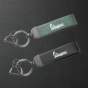 Piaggio Vespa Primavera 150 SPRINT LXV 125 125 200 액세서리 용 고급 가죽 오토바이 키 체인 홀더 열쇠 고리