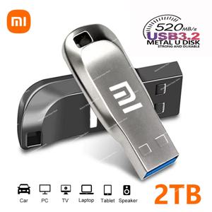 Xiaomi USB 3.2 플래시 드라이브 2TB 금속 Pendrive 1TB 512GB 고속 USB 드라이브 128GB 컴퓨터 저장 장치 Memoria U 디스크
