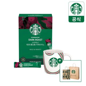 [무배+쇼핑백] 스타벅스 파우더커피 다크90T+머그컵 패키지