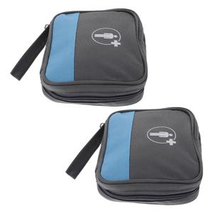 2 Pcs 응급 처치 키트 경량 휴대용 응급 의료 가방 여행 야외 가정용 방수 대용량 알약 ganizer