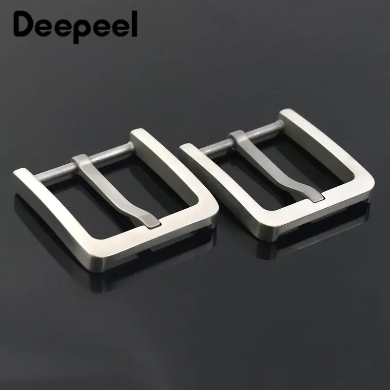 1Pc 38/40mm 솔리드 퓨어 티타늄 핀 벨트 버클 남성용 피부에 무해 청바지 의류 액세서리 가죽 공예 폭 37/39mm