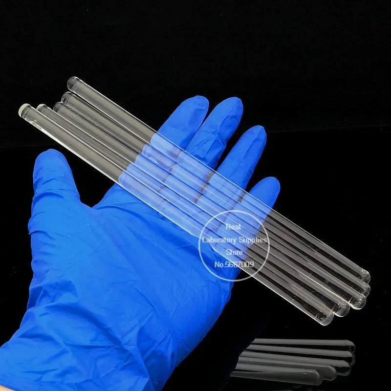 5pcs 10pcs 실험실 붕규산 유리 교반 막대 5/7/8/10mm 직경 100/150/200/300/350/400mm 길이 교반기 교반기
