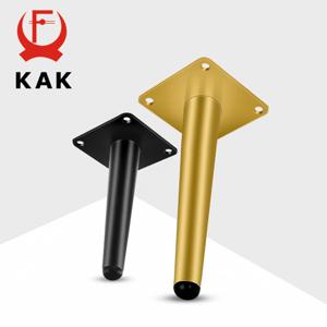 KAK 4pcs 골드 가구 다리 블랙 냉간 압연 강철 테이블 피트 소파 침대 다리 교체 800KG 헤비 듀티 가구 하드웨어