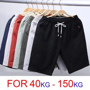 6XL 7XL 8XL 9XL 여름 린넨 반바지 남성 2025 캐주얼 반바지 트렁크 피트니스 비치 반바지 남성 통기성 100% 면 반바지