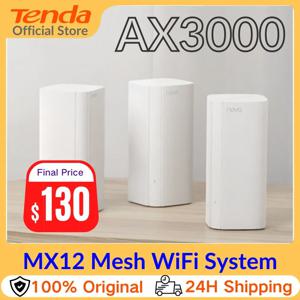 Tenda 무선 Wi-Fi6 메시 와이파이 라우터, AX3000, WiFi6 메시 시스템, EX/MX12, 최대 7000 sq.ft 와이파이 범위 확장기, 와이파이 6 메쉬