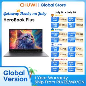 CHUWI HeroBook Pro Plus 노트북, 14.1 15.6 인치 FHD 스크린, 인텔 N4020 듀얼 코어, 8GB RAM, 256GB ROM, 윈도우 11 OS 미니 HD 노트북
