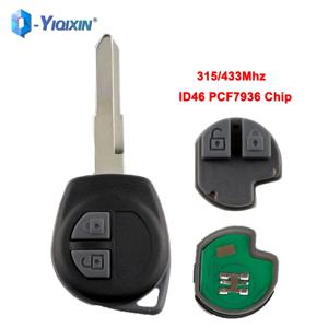 YIQIXIN 스마트 키 315/433Mhz Suzuki Vauxhall Agila Splash Swift Liana Aerio Jimn Igins Alto SX4 자동차 원격 ID46 PCF7936 칩