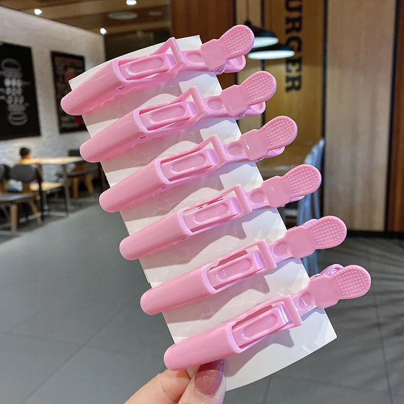 6/8Pcs 다채로운 악어 헤어 클립 클램프 미용 전문 살롱 헤어 그립 악어 머리핀 헤어 이발사 액세서리